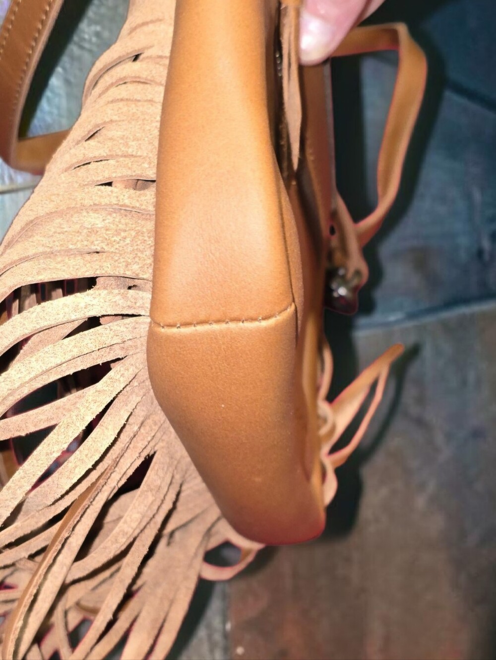 Montana West Genuine Leather Floral Tooled Fringe Crossbody Bag - Picture 7 of 14